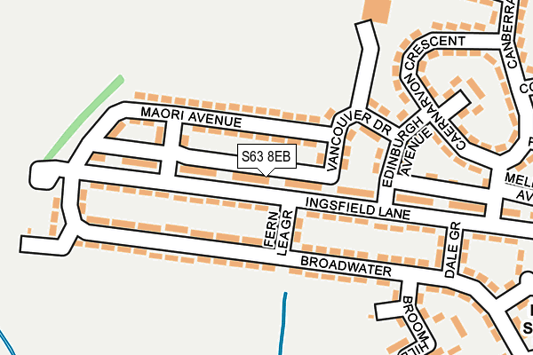 S63 8EB map - OS OpenMap – Local (Ordnance Survey)