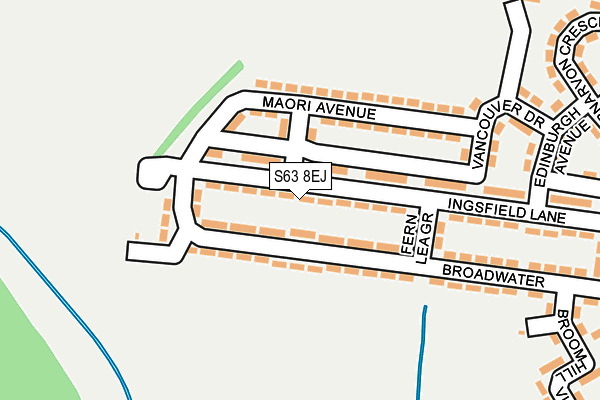 S63 8EJ map - OS OpenMap – Local (Ordnance Survey)