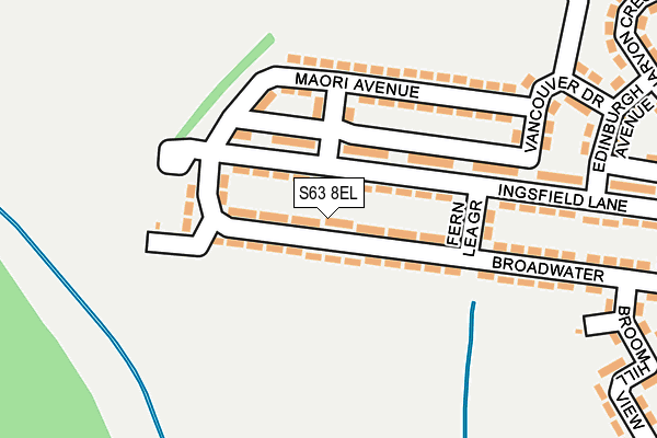S63 8EL map - OS OpenMap – Local (Ordnance Survey)