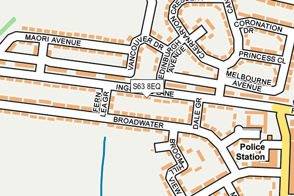 S63 8EQ map - OS OpenMap – Local (Ordnance Survey)