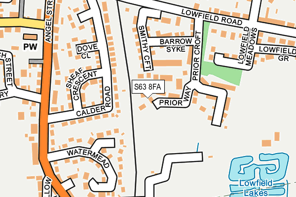 S63 8FA map - OS OpenMap – Local (Ordnance Survey)