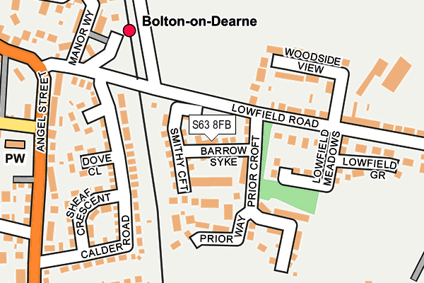 S63 8FB map - OS OpenMap – Local (Ordnance Survey)