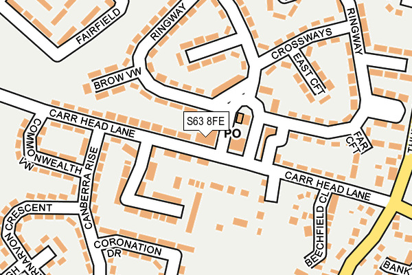 S63 8FE map - OS OpenMap – Local (Ordnance Survey)