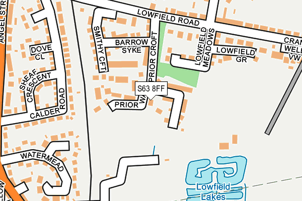 S63 8FF map - OS OpenMap – Local (Ordnance Survey)