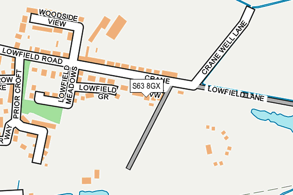 S63 8GX map - OS OpenMap – Local (Ordnance Survey)
