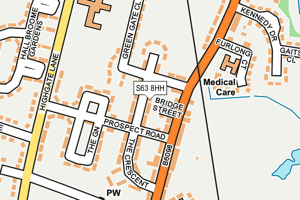 S63 8HH map - OS OpenMap – Local (Ordnance Survey)