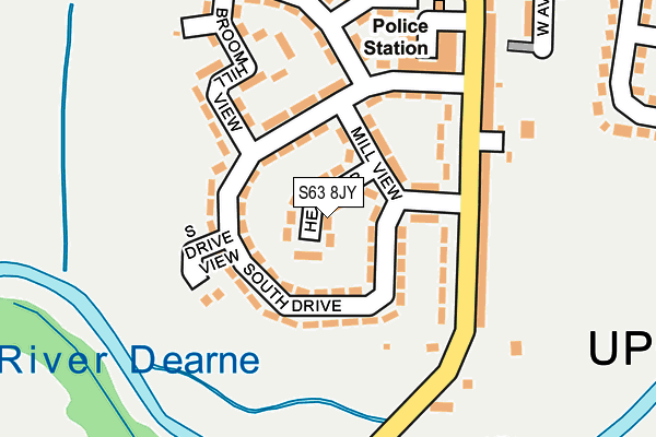 S63 8JY map - OS OpenMap – Local (Ordnance Survey)