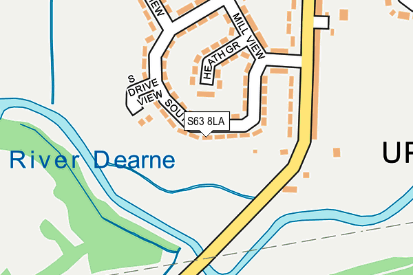 S63 8LA map - OS OpenMap – Local (Ordnance Survey)