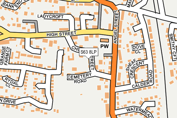 S63 8LP map - OS OpenMap – Local (Ordnance Survey)