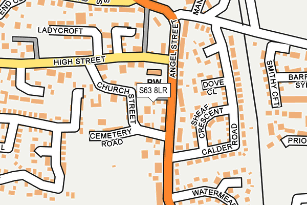 S63 8LR map - OS OpenMap – Local (Ordnance Survey)