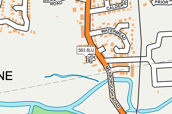 S63 8LU map - OS OpenMap – Local (Ordnance Survey)