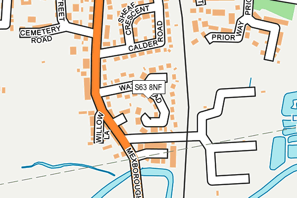 S63 8NF map - OS OpenMap – Local (Ordnance Survey)