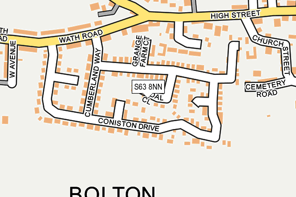 S63 8NN map - OS OpenMap – Local (Ordnance Survey)