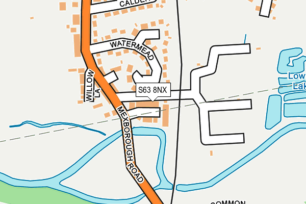 S63 8NX map - OS OpenMap – Local (Ordnance Survey)