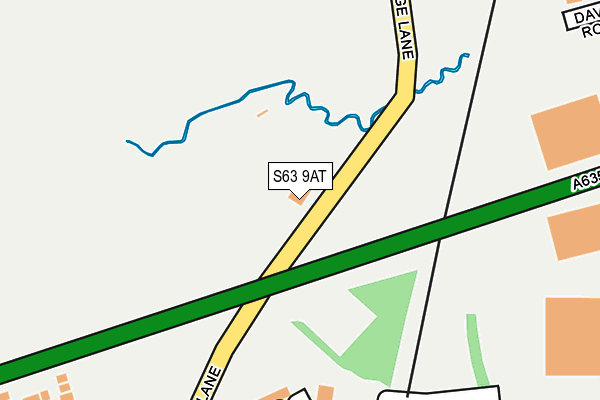 S63 9AT map - OS OpenMap – Local (Ordnance Survey)