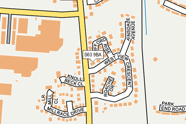 S63 9BA map - OS OpenMap – Local (Ordnance Survey)
