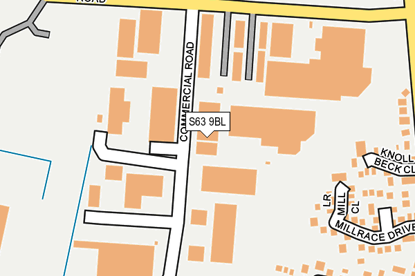S63 9BL map - OS OpenMap – Local (Ordnance Survey)