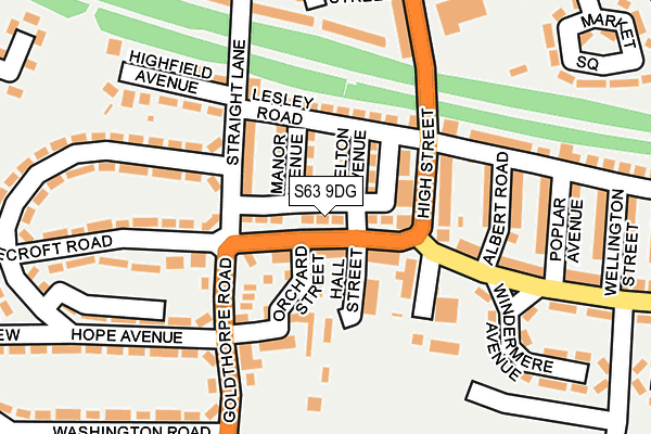 S63 9DG map - OS OpenMap – Local (Ordnance Survey)