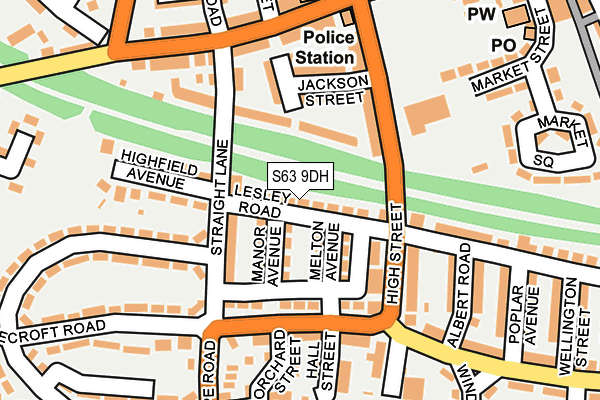 S63 9DH map - OS OpenMap – Local (Ordnance Survey)