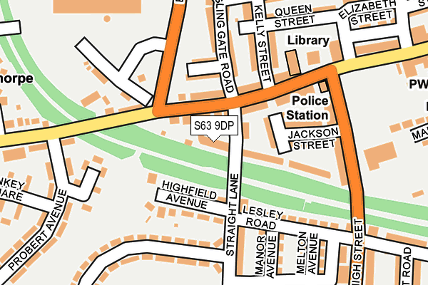 S63 9DP map - OS OpenMap – Local (Ordnance Survey)