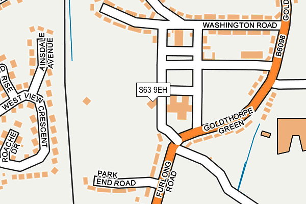 S63 9EH map - OS OpenMap – Local (Ordnance Survey)