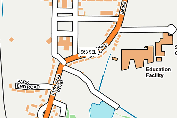 S63 9EL map - OS OpenMap – Local (Ordnance Survey)