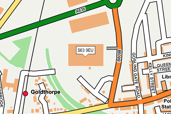 S63 9EU map - OS OpenMap – Local (Ordnance Survey)