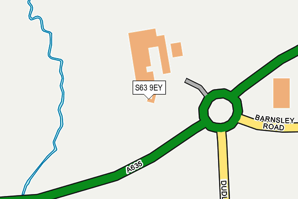 S63 9EY map - OS OpenMap – Local (Ordnance Survey)