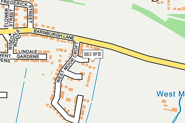 S63 9FB map - OS OpenMap – Local (Ordnance Survey)