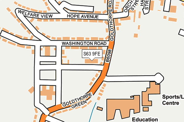 S63 9FE map - OS OpenMap – Local (Ordnance Survey)