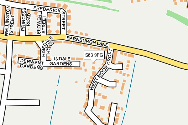 S63 9FG map - OS OpenMap – Local (Ordnance Survey)
