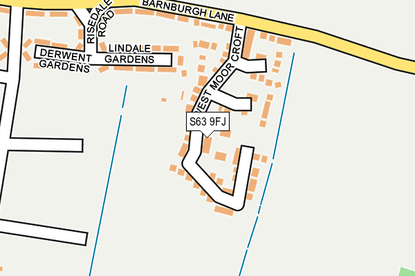 S63 9FJ map - OS OpenMap – Local (Ordnance Survey)