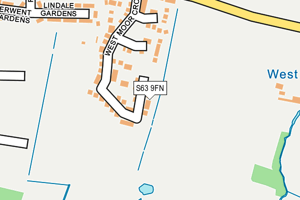 S63 9FN map - OS OpenMap – Local (Ordnance Survey)