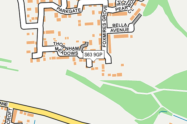 S63 9GP map - OS OpenMap – Local (Ordnance Survey)