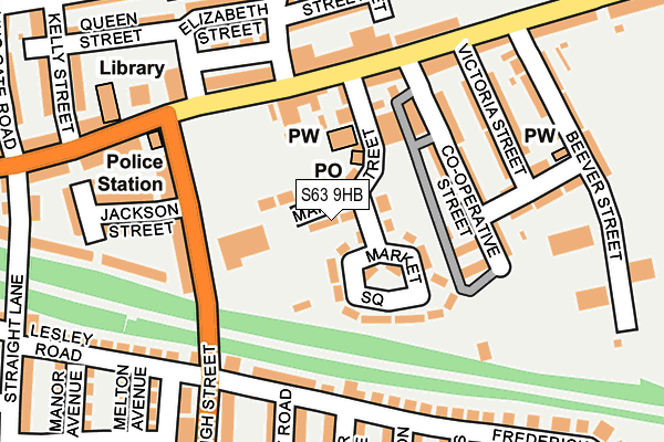 S63 9HB map - OS OpenMap – Local (Ordnance Survey)