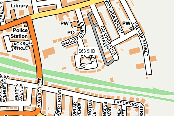 S63 9HD map - OS OpenMap – Local (Ordnance Survey)