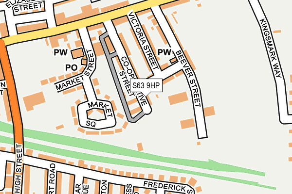 S63 9HP map - OS OpenMap – Local (Ordnance Survey)