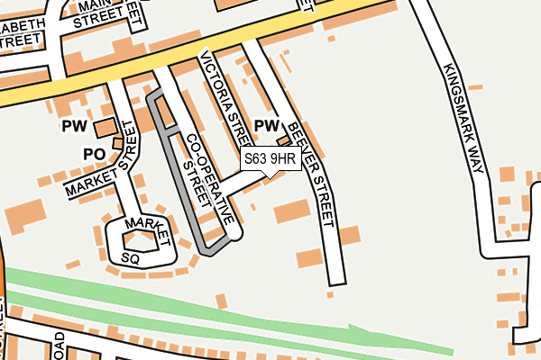 S63 9HR map - OS OpenMap – Local (Ordnance Survey)