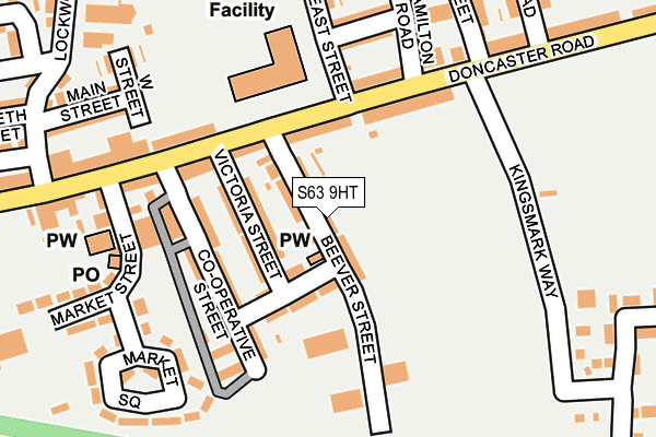 S63 9HT map - OS OpenMap – Local (Ordnance Survey)