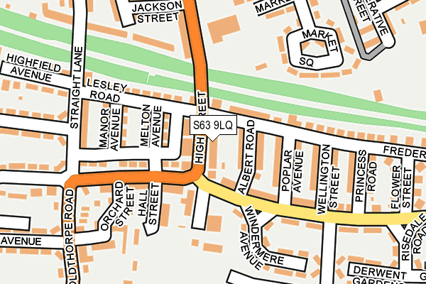 S63 9LQ map - OS OpenMap – Local (Ordnance Survey)