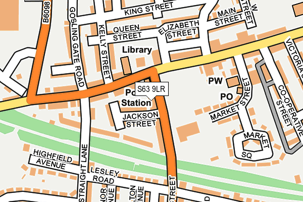 S63 9LR map - OS OpenMap – Local (Ordnance Survey)