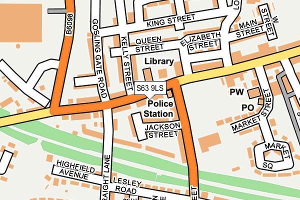 S63 9LS map - OS OpenMap – Local (Ordnance Survey)