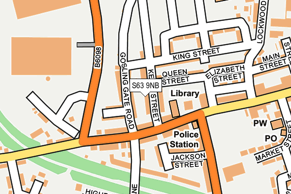 S63 9NB map - OS OpenMap – Local (Ordnance Survey)