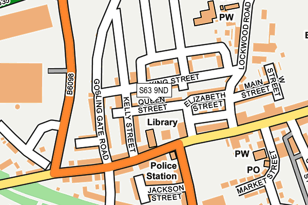 S63 9ND map - OS OpenMap – Local (Ordnance Survey)