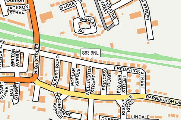 S63 9NL map - OS OpenMap – Local (Ordnance Survey)