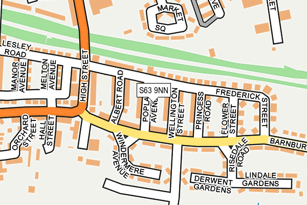 S63 9NN map - OS OpenMap – Local (Ordnance Survey)