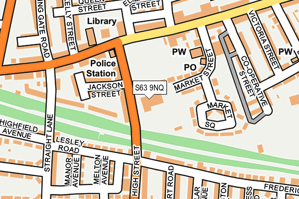 S63 9NQ map - OS OpenMap – Local (Ordnance Survey)