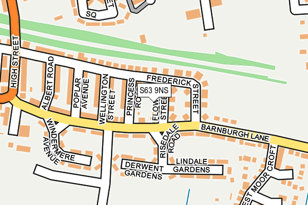 S63 9NS map - OS OpenMap – Local (Ordnance Survey)