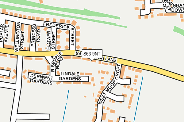 S63 9NT map - OS OpenMap – Local (Ordnance Survey)