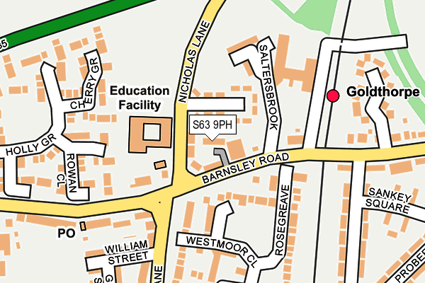 S63 9PH map - OS OpenMap – Local (Ordnance Survey)